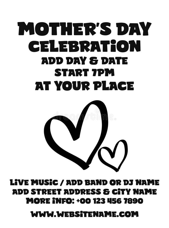 mother-s-day-party-poster-flyer-social-media-post-design-stock-vector