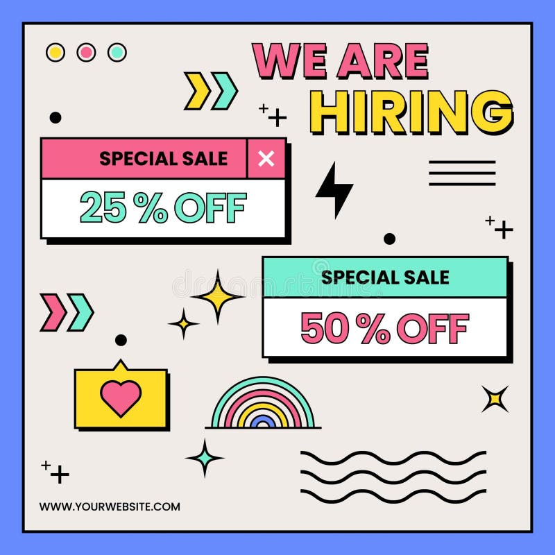 Flat media social instagram template fullcolor vector illustration