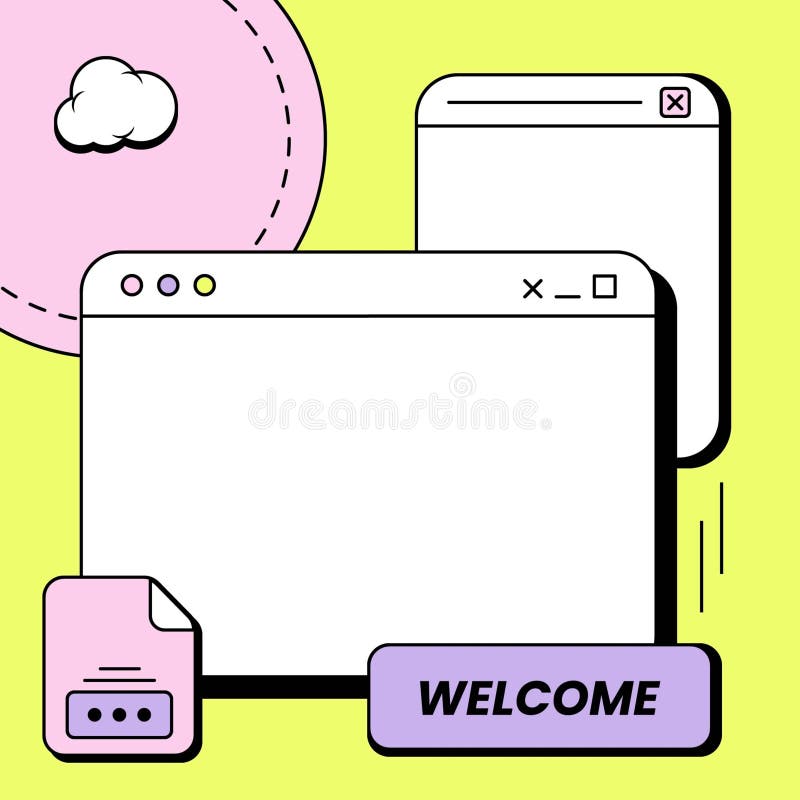 Playful social media post instagram templates vector illustration