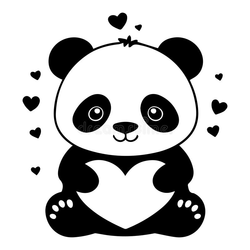 Panda Love stock vector. Illustration of smile, celebrate - 22063378