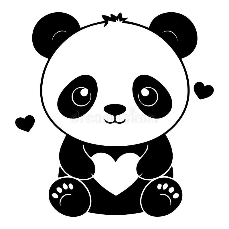 Panda Love stock vector. Illustration of smile, celebrate - 22063378