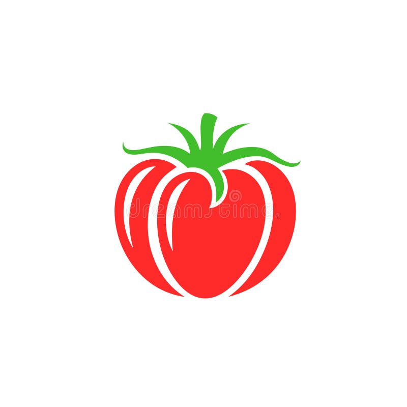 Ripe vegetable icon. Red tomato sign stock illustration