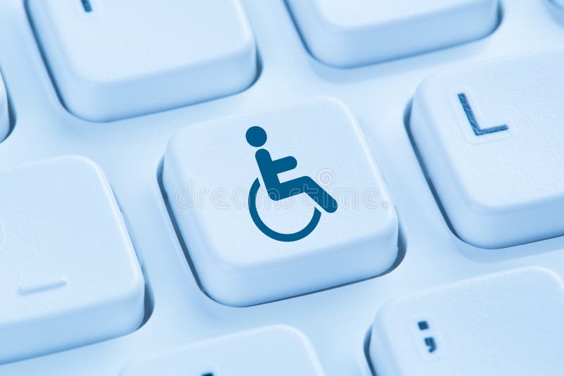 Computer internet pentru accesibilitate web pentru persoane care utilizează stock photo
