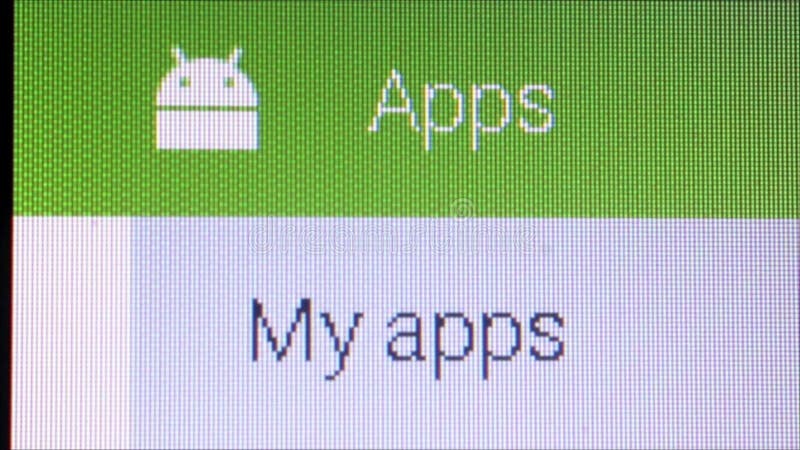 Web and App Macro Close Up: Google Play Android Store stock video