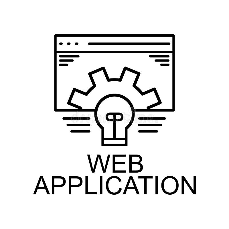 Web app icon simple element from development Vector Image