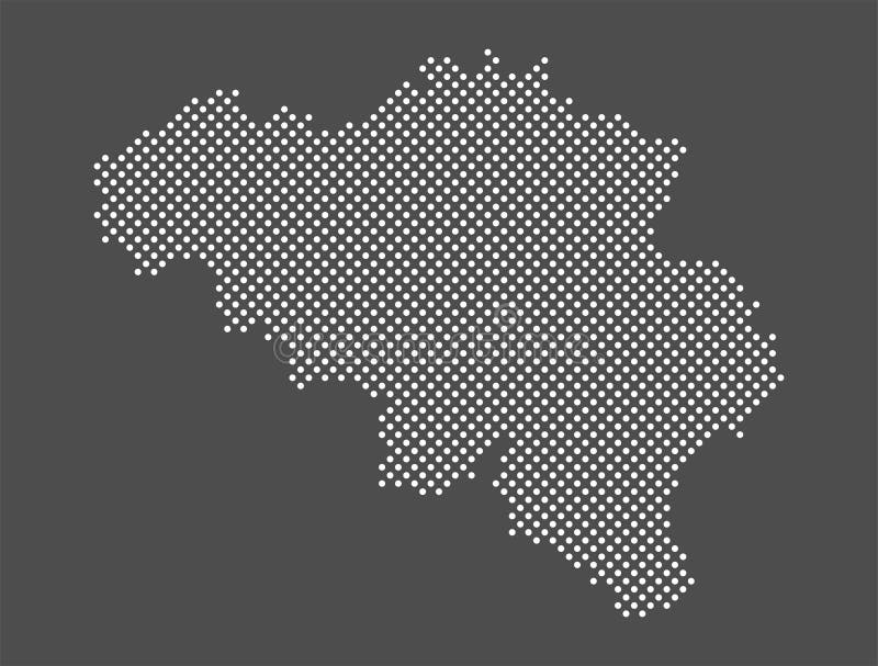 Punct hartă belgia pe fond gri. harta punctată a Belgiei. hartă punctată a Belgiei pentru aplicația de design a site-ului Web ui. vector 10.