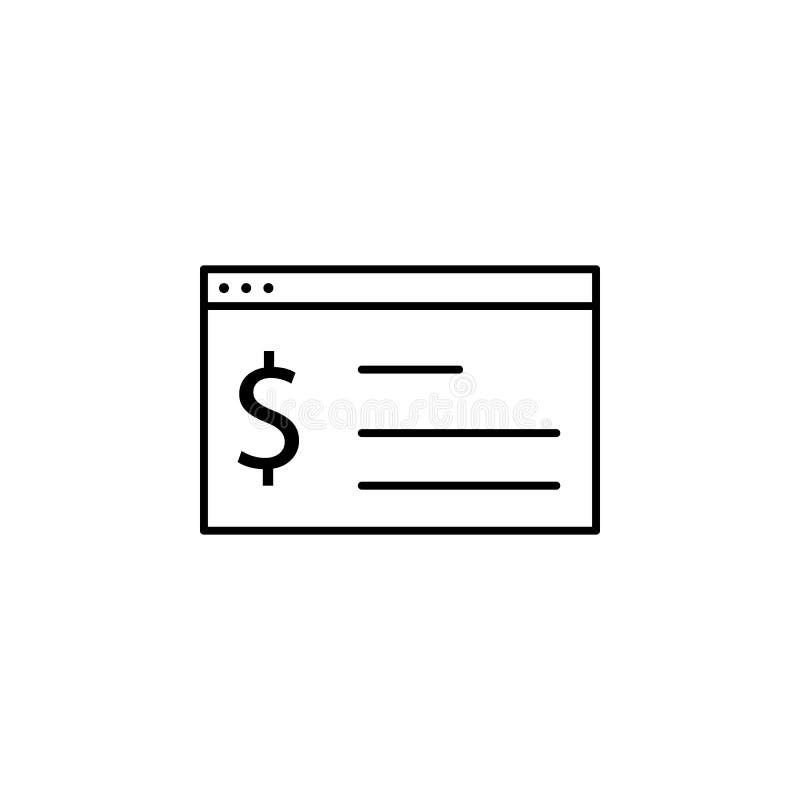 Web browser, Dollarikone Element der Finanzillustration Zeichen und Symbolikone können für Netz, Logo, mobiler App, UI, UX benutz stock abbildung Web browser, Dollarikone Element der Finanzillustration Zeichen und Symbolikone können für Netz, Logo, mobiler App, UI, UX benutz stock abbildung