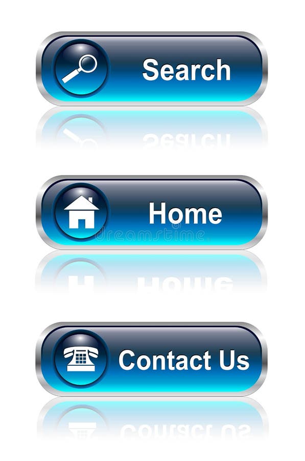 Web button, icon set