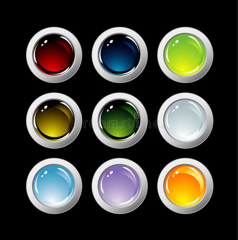 Web buttons stock illustration