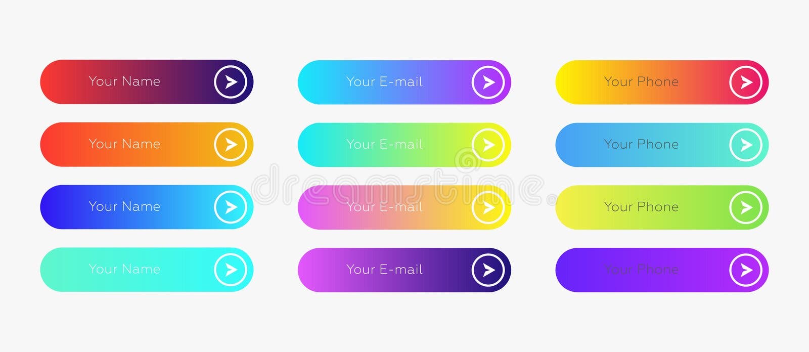 Web Set of UX UI Navigation Buttons Stock Illustration - Illustration ...