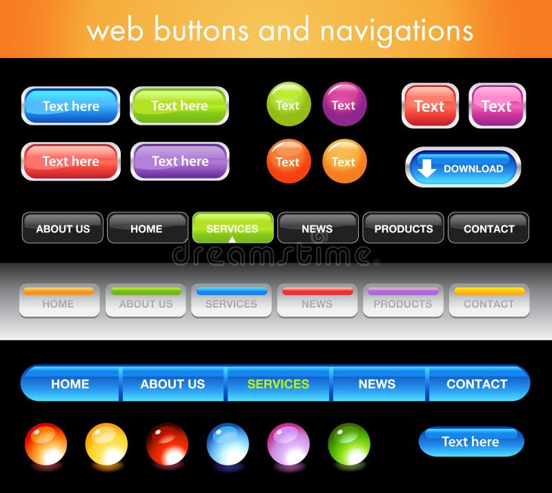 Web buttons and navigations