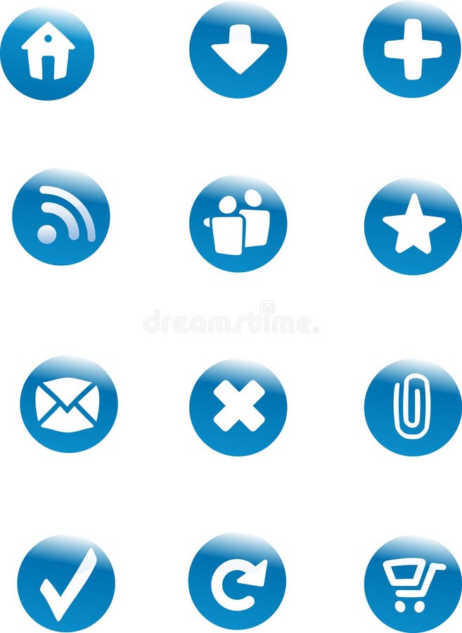 Web buttons set vector illustration
