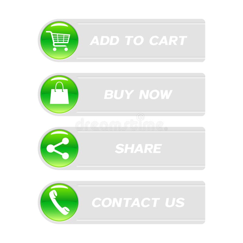 Web buttons with shopping icons royalty free illustration Web buttons with shopping icons royalty free illustration
