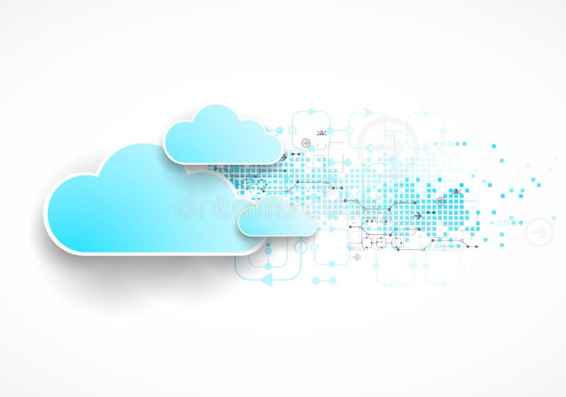 Web cloud technology bussines abstract background