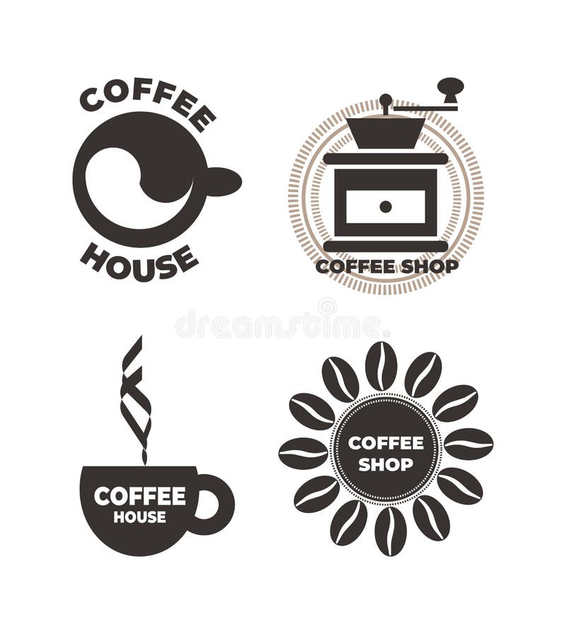 Coffee Icon Set for Coffee Shop, Coffee House. Stock Illustration Illustration of background
