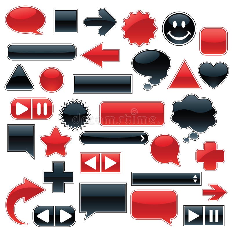 Web Collection - Red & Black vector illustration Web Collection - Red & Black vector illustration