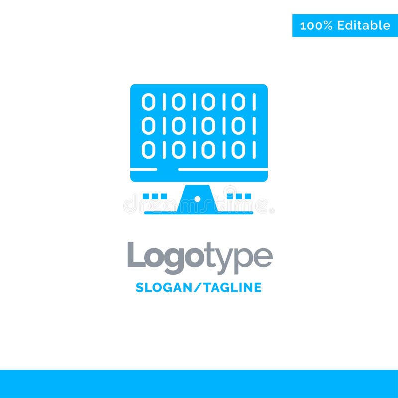 Web, Computer, Computing, Server Blue Business Logo Template royalty free illustration