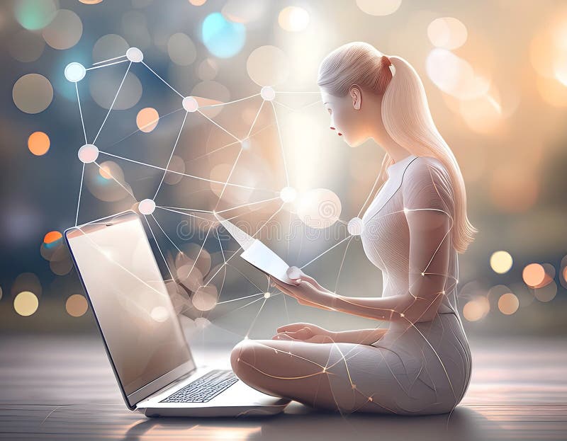 Conexiune web. imagine generativă royalty free illustration