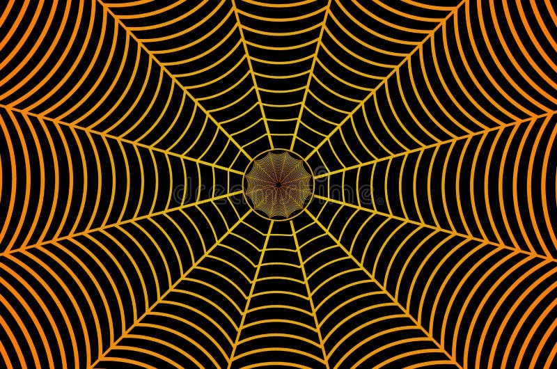 Web de araña de oro en fondo negro ilustración del vector Web de araña de oro en fondo negro ilustración del vector