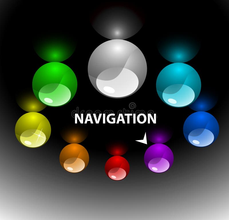 Web de dessus de descripteur de 3 navigations illustration de vecteur Web de dessus de descripteur de 3 navigations illustration de vecteur