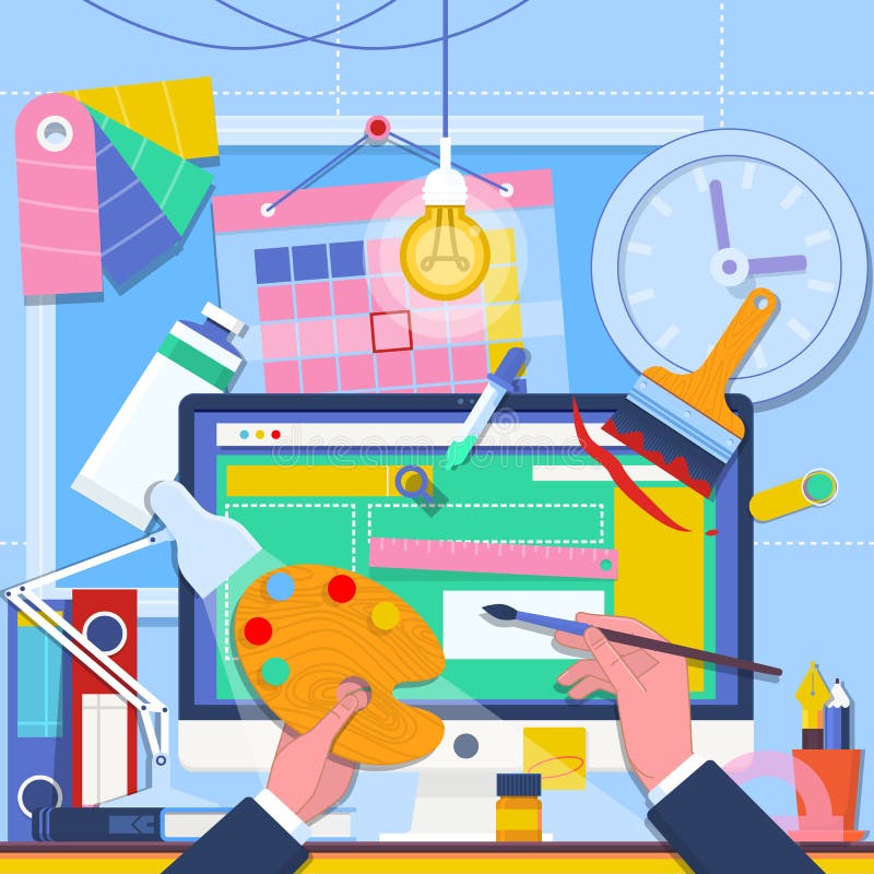 Web design ed illustrazione indipendente di concetto Sviluppo Web Prototipo del wireframe dell'interfaccia utente del GUI di prog illustrazione vettoriale Web design ed illustrazione indipendente di concetto Sviluppo Web Prototipo del wireframe dell'interfaccia utente del GUI di prog illustrazione vettoriale