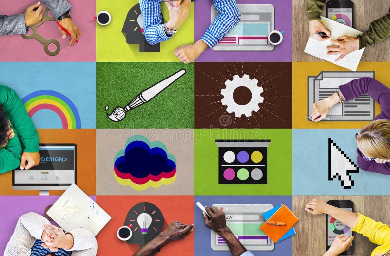 Web Design Homepage Computer Connection Concept stock photography