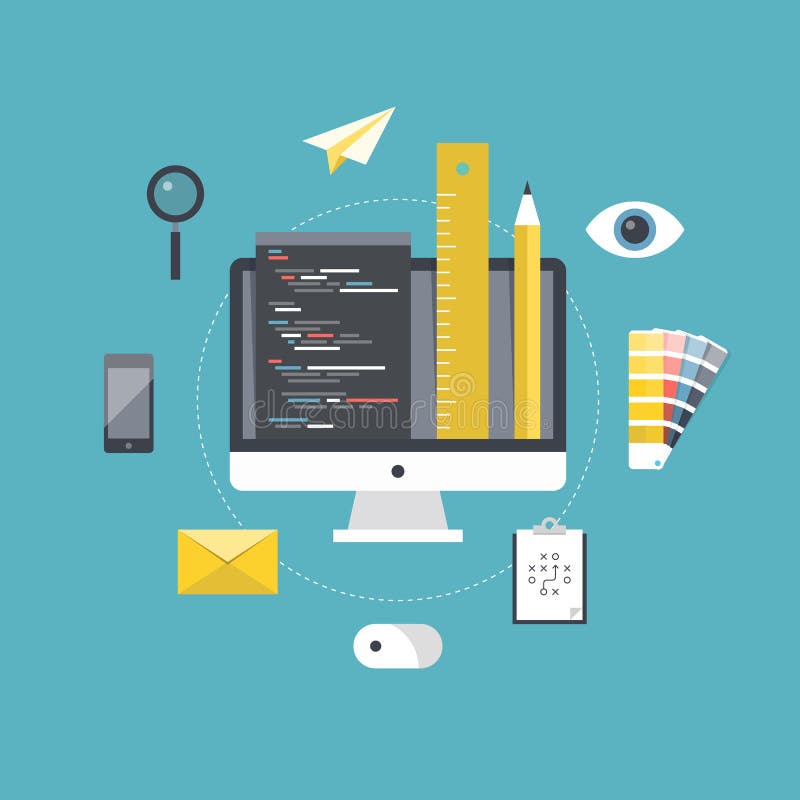 Web design and programming development vector illustration Web design and programming development vector illustration
