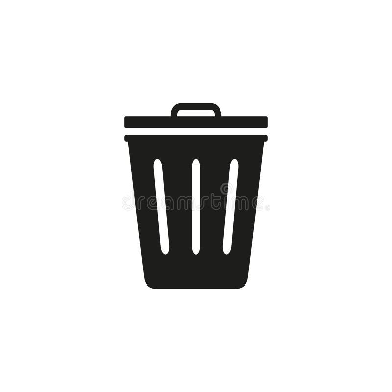 The icon of the trash. Vector illustration.
