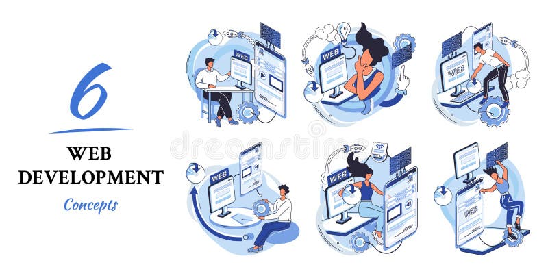 Web Development, Coding and Programming. Creation Digital Software ...