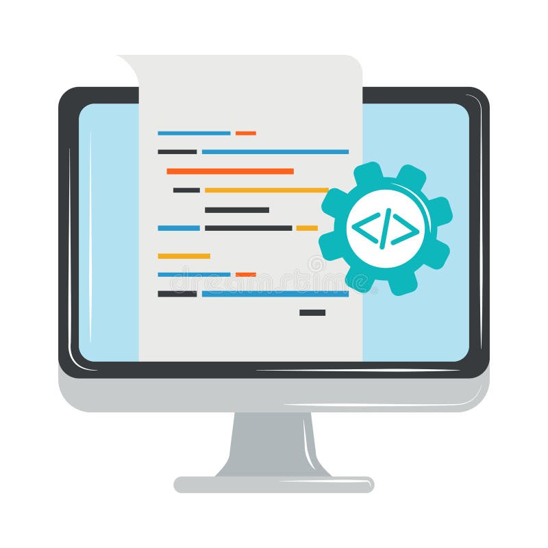 Web development, coding. And programming. Html programming script vectors