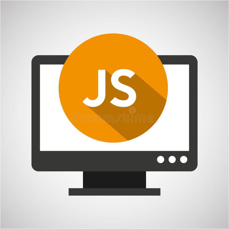 Web development computer js language stock illustration