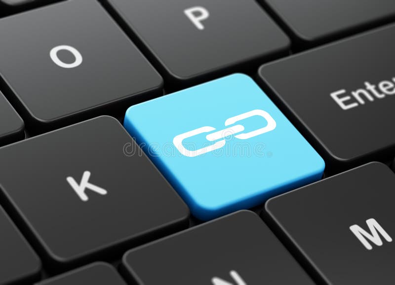 Web development concept: Link on computer keyboard background vector illustration Web development concept: Link on computer keyboard background vector illustration