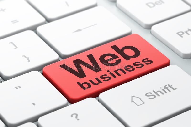 Web development concept: Web Business on computer keyboard background royalty free illustration Web development concept: Web Business on computer keyboard background royalty free illustration