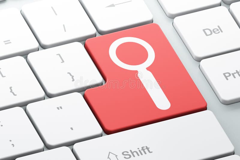 Web development concept: Search on computer royalty free illustration Web development concept: Search on computer royalty free illustration