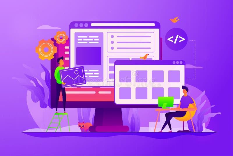 Web Development Concept Vector Illustration Stock Vector - Illustration ...