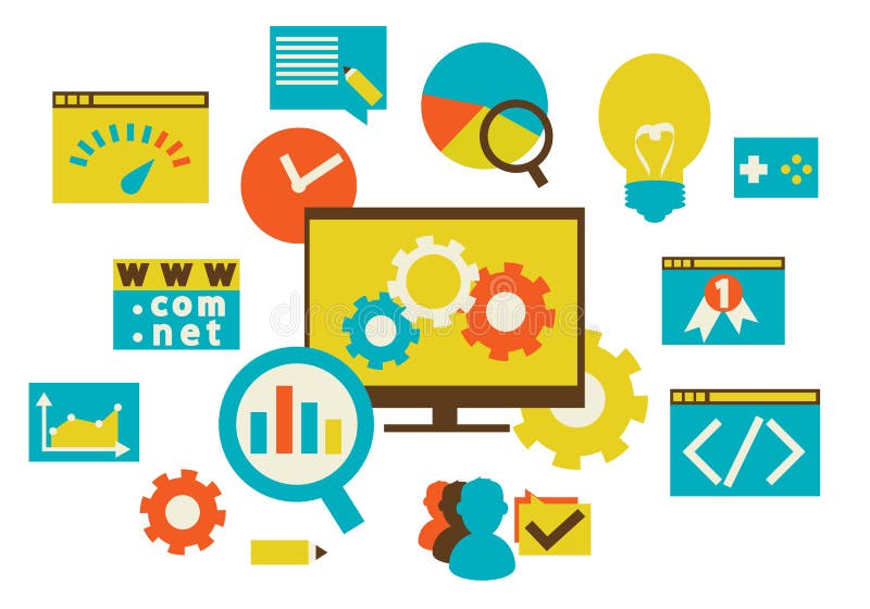 Web development royalty free illustration