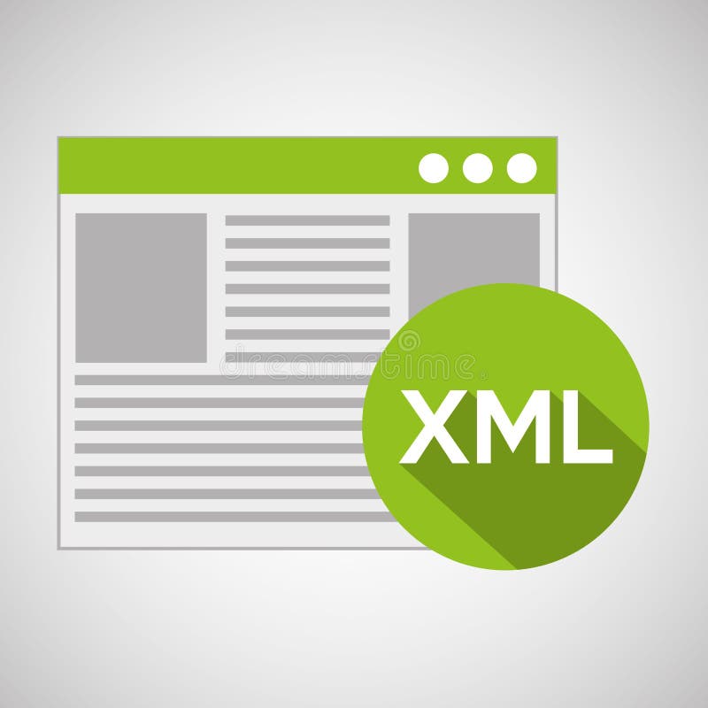 Web development page code xml royalty free illustration