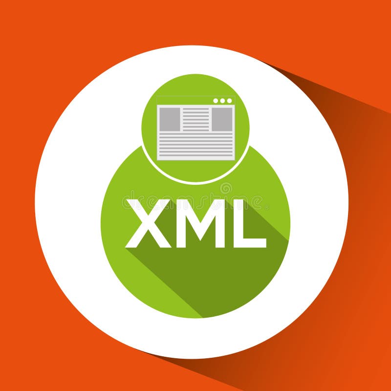 Web development page code xml royalty free illustration