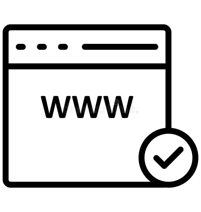  Domain, Check Mark Isolated Vector Icon that Can Be Very Easily