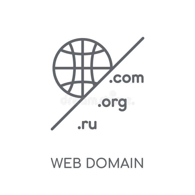 Web domain linear icon. Modern outline Web domain logo concept o vector illustration
