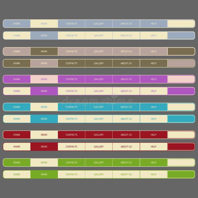 Web Elements Navigation Bar. vector illustration. stock illustration