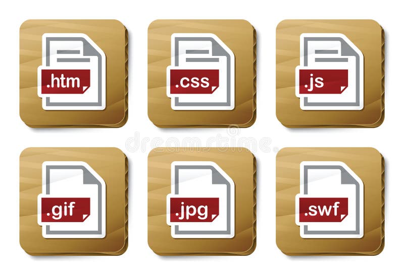 Web files icons | Cardboard series