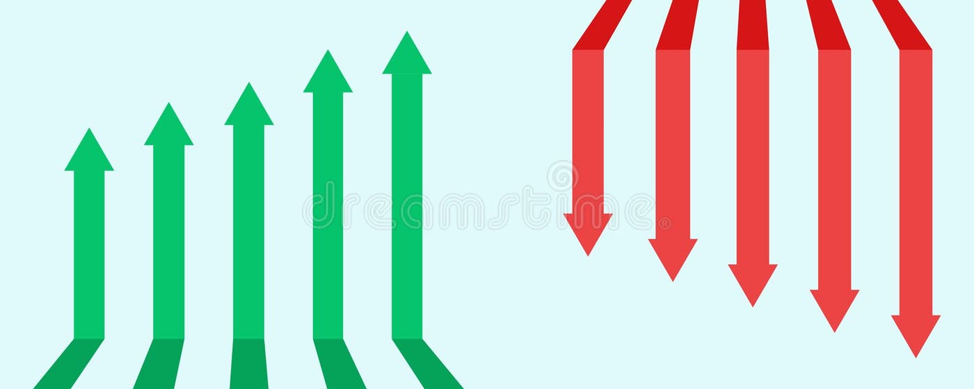 Green Up Red Down Arrow Stock Illustrations – 1,484 Green Up Red Down ...