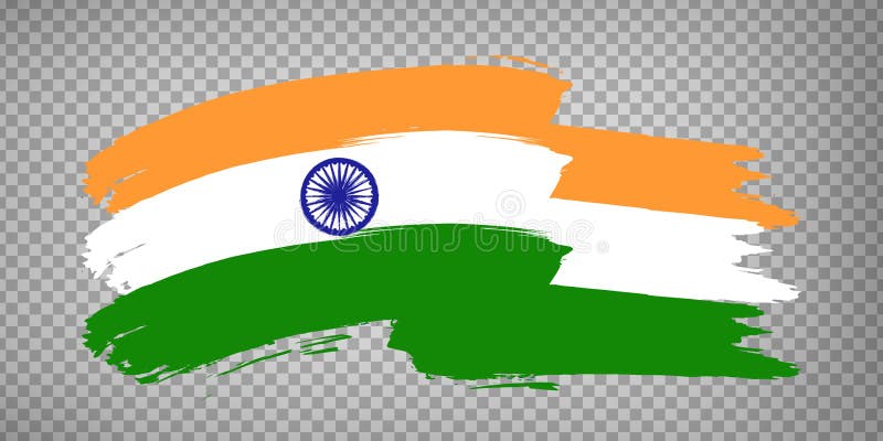 Flag of India from Brush Strokes. Waving Flag Republic of the India on  Transparent Background for Your Web Site Design, App, UI Stock Vector -  Illustration of outline, icon: 233602903