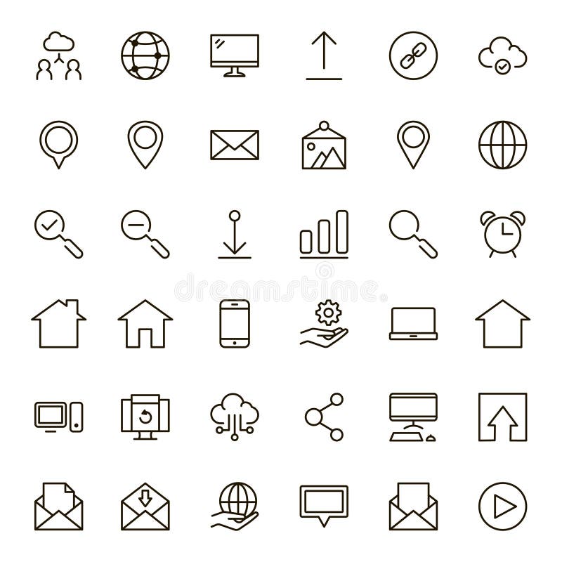 Web flat icon stock illustration