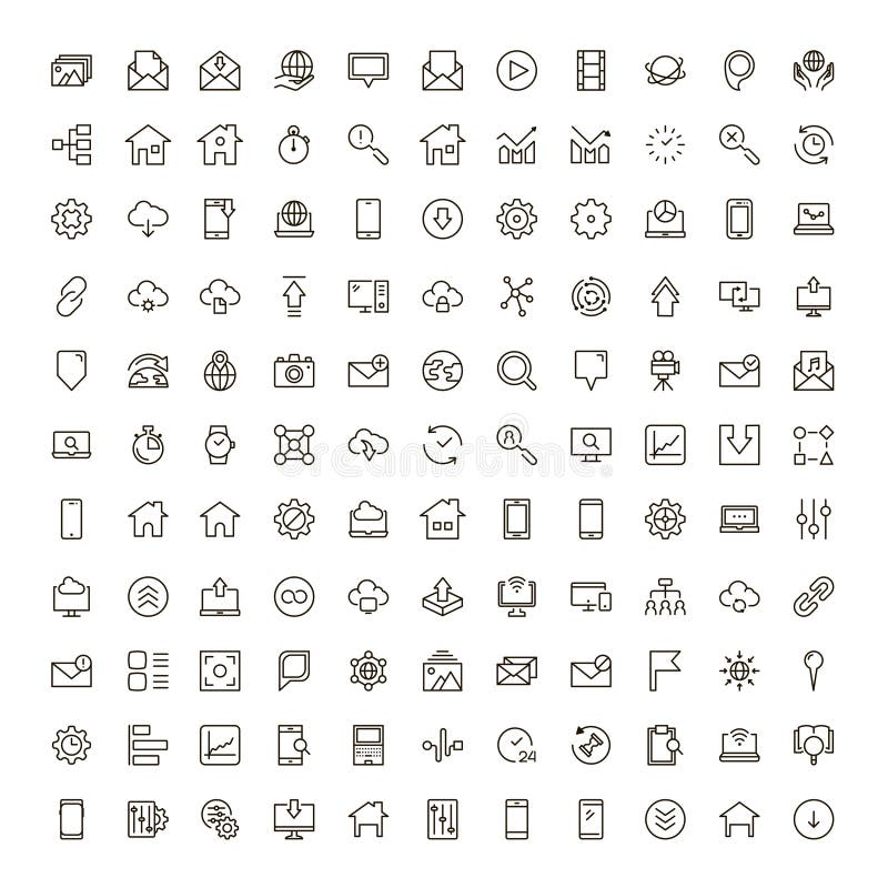 Web flat icon stock illustration