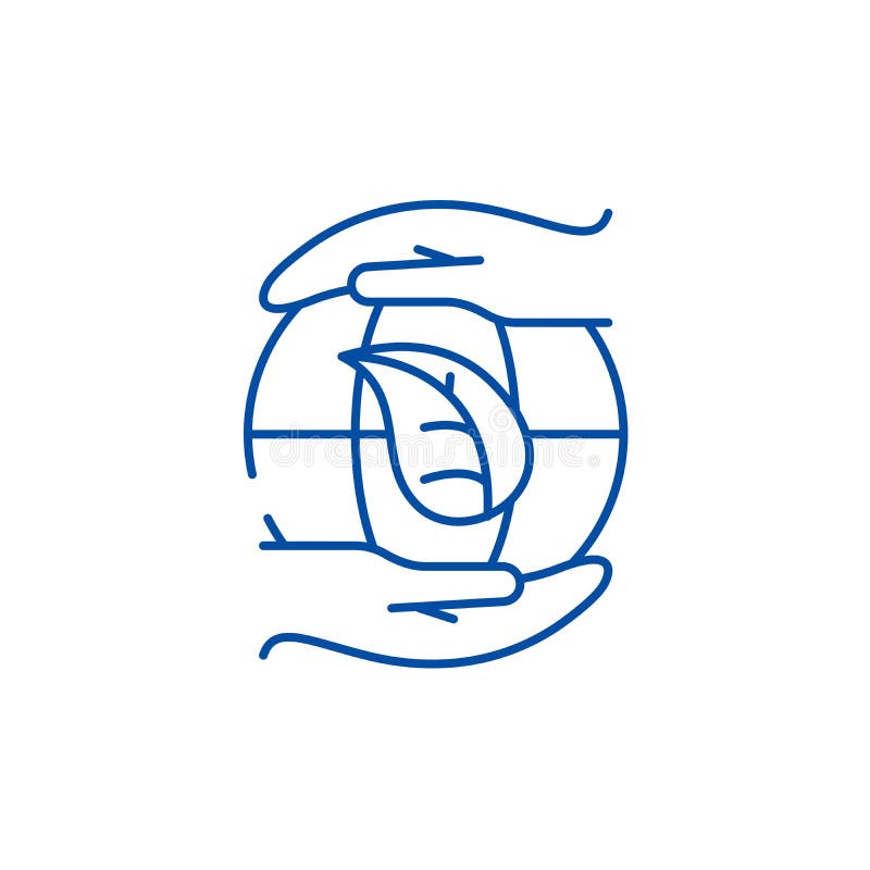 Global energy saving technologies line icon concept. Global energy saving technologies flat vector symbol, sign, outline vector illustration