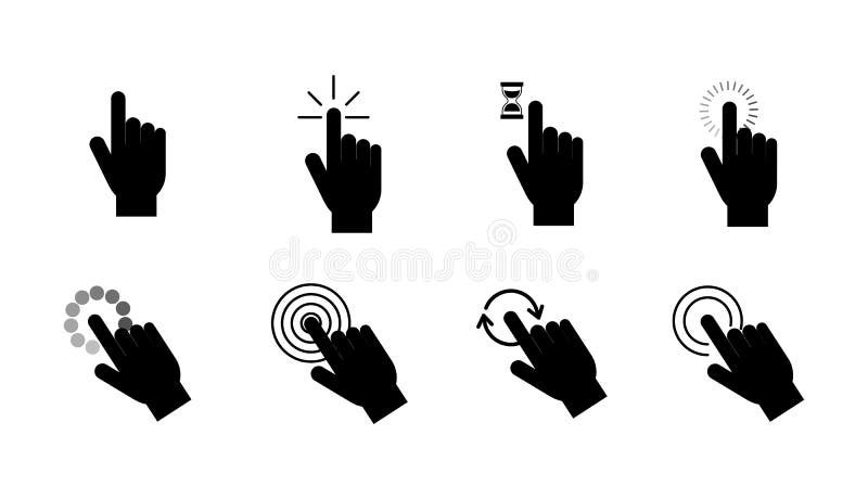 Hand cursor icon click.