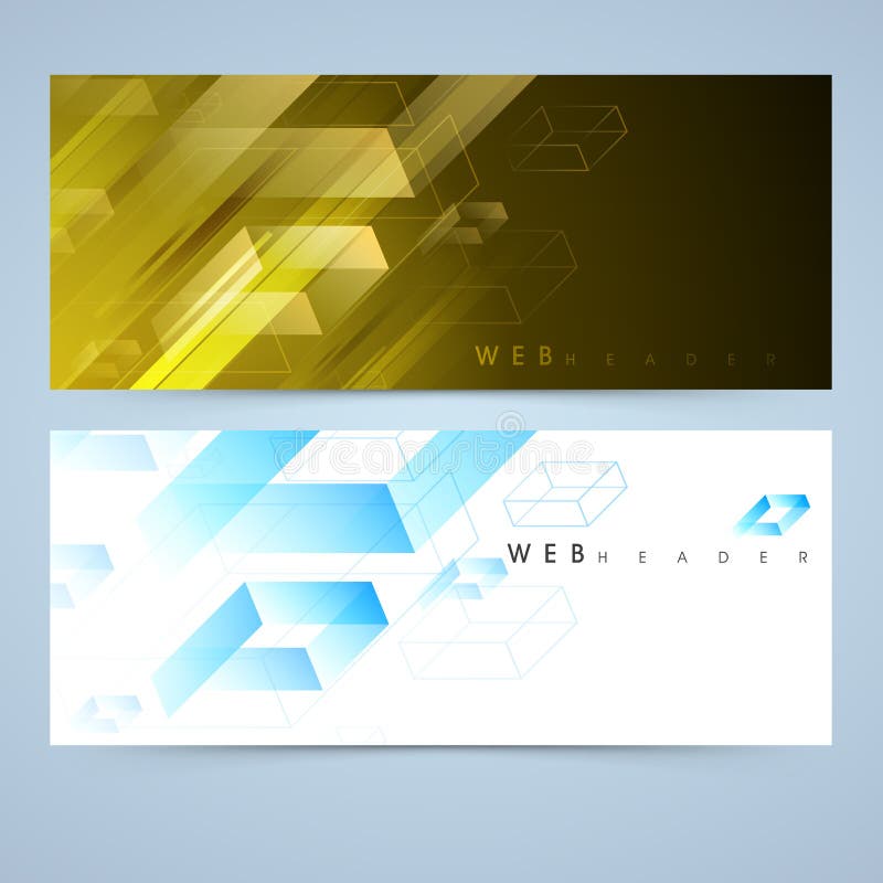 Web header or banner set. vector illustration