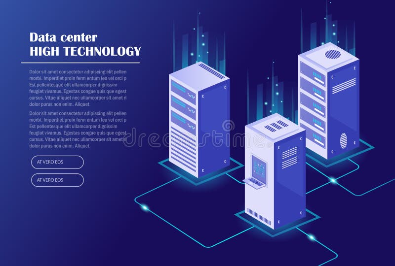 Web het ontvangen en grote gegevens - verwerkingsconcept stock illustratie Web het ontvangen en grote gegevens - verwerkingsconcept stock illustratie